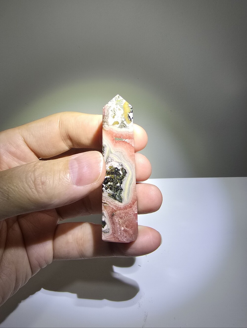 Rhodochrosite Crystal Tower #U